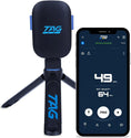 Load image into Gallery viewer, Black TAG radar with stand and smartphone displaying TAG app on a white background