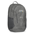 Load image into Gallery viewer, Gray backpack with Under Armour logo on a white background