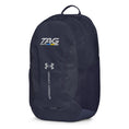 Load image into Gallery viewer, Navy blue backpack with Under Armour logo on a white background
