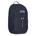 Load image into Gallery viewer, Navy blue backpack with Under Armour logo on a white background