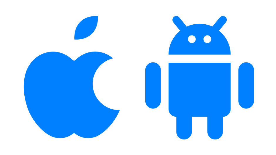 Apple and Android logos