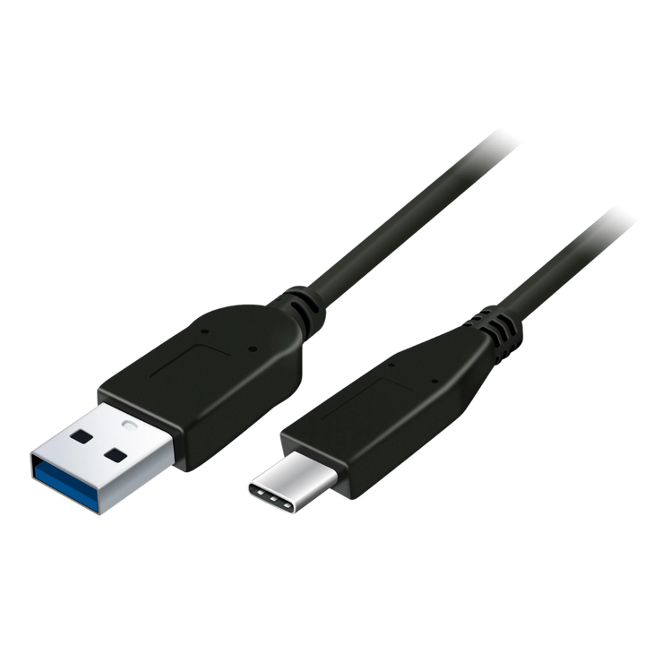 Ends of USB-C charging cable, no background.